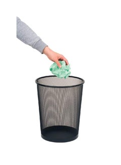 Seville Classics 3-Piece Wastebasket Recycling Bin Set Black 12x14x9inch  - Image 2