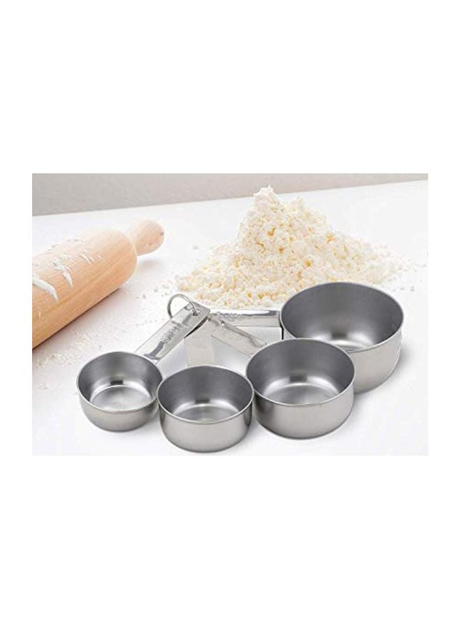 Mrs. Anderson's Baking 4-Piece Stainless Steel Measuring Cups Set Silver - Image 4