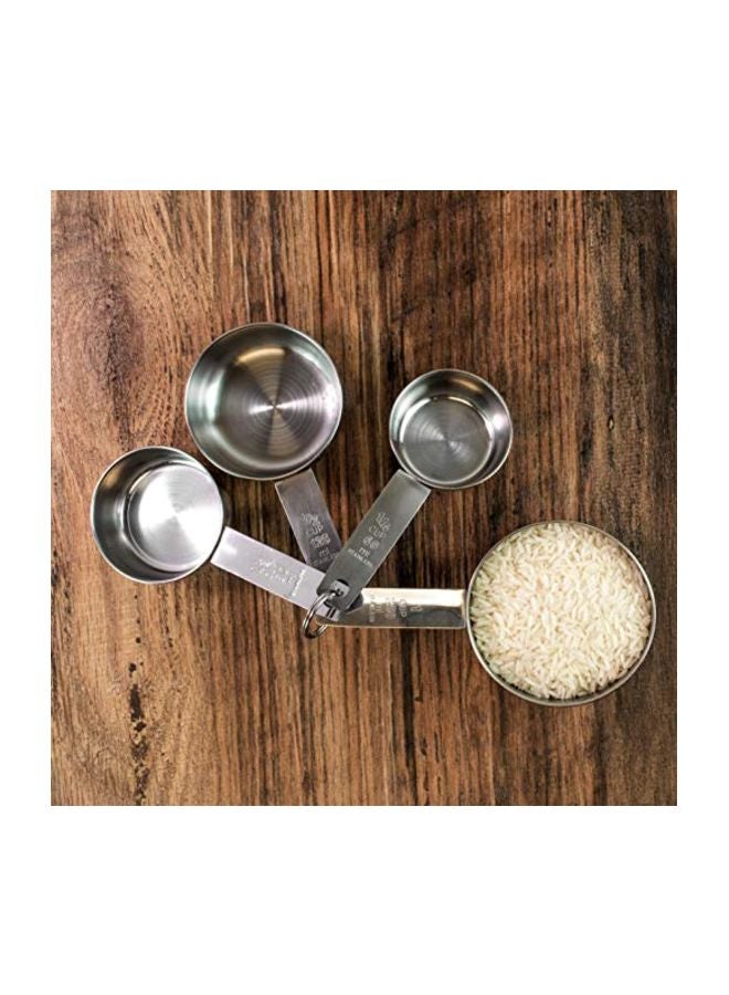 Mrs. Anderson's Baking 4-Piece Stainless Steel Measuring Cups Set Silver - Image 5