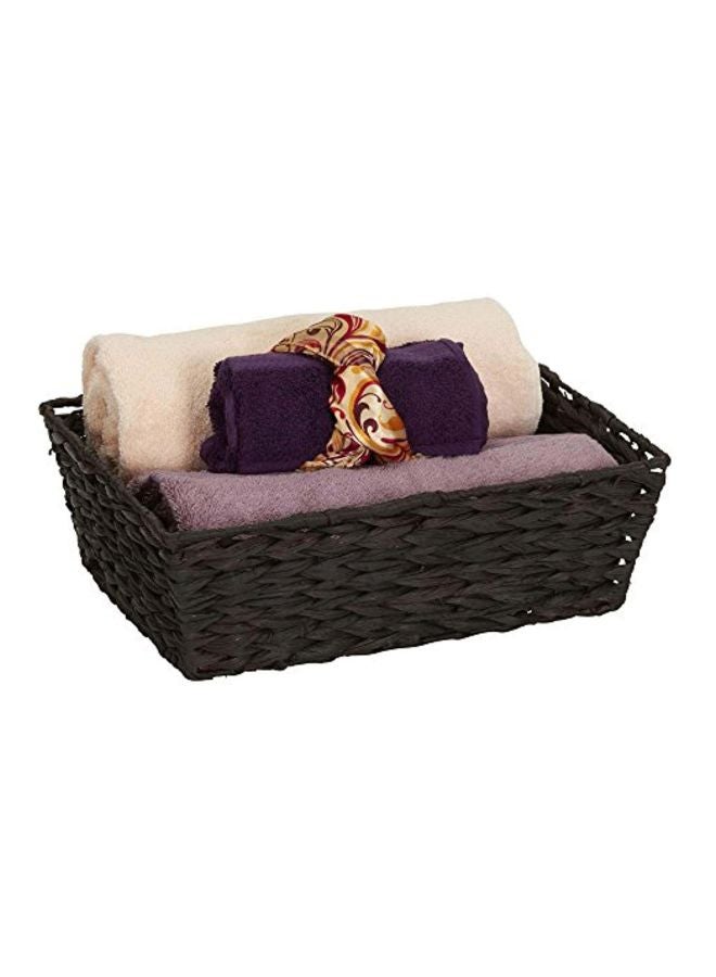 Household Essentials - Set Of 4 Wicker Storage Baskets Dark Brown - Image 1