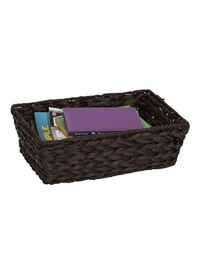 Household Essentials - Set Of 4 Wicker Storage Baskets Dark Brown - Image 1