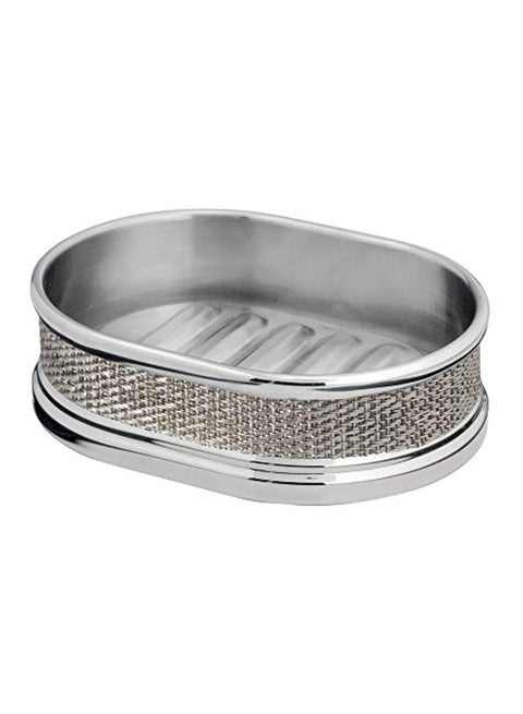Twillo Soap Dish Silver 5 x3.75x1.5inch