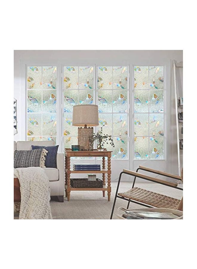 رابيتجو فلم لاصق للنوافذ بتصميم ثلاثي الأبعاد للحفاظ على الخصوصية. شفاف 23.6x78.7بوصة - Image 2