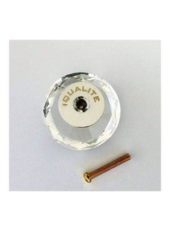 IQUALITE 12-Piece Diamond Shape Crystal Glass Knob Set Clear 1.8x1.1x0.6inch  - Image 5