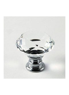 IQUALITE 12-Piece Diamond Shape Crystal Glass Knob Set Clear 1.8x1.1x0.6inch  - Image 4