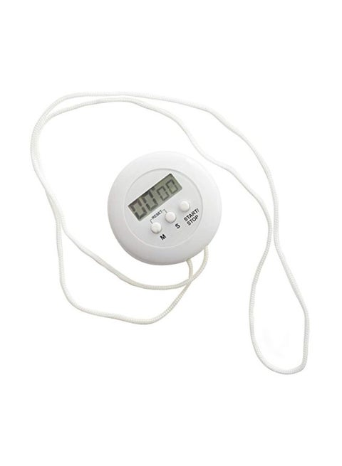 Digital Timer With Rope White 4x1x2.8inch