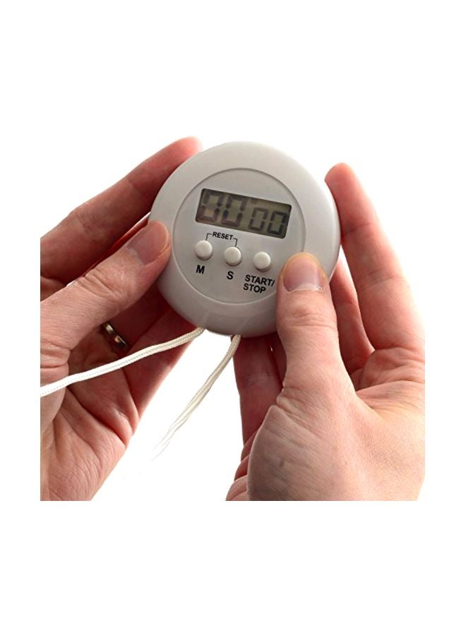 Norpro - Digital Timer With Rope White 4x1x2.8inch - Image 1