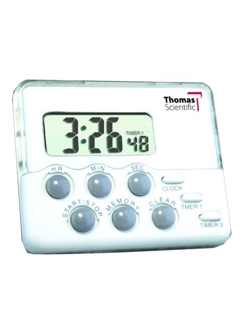 Traceable Nano Timer White/Grey 2x2.5x0.5inch