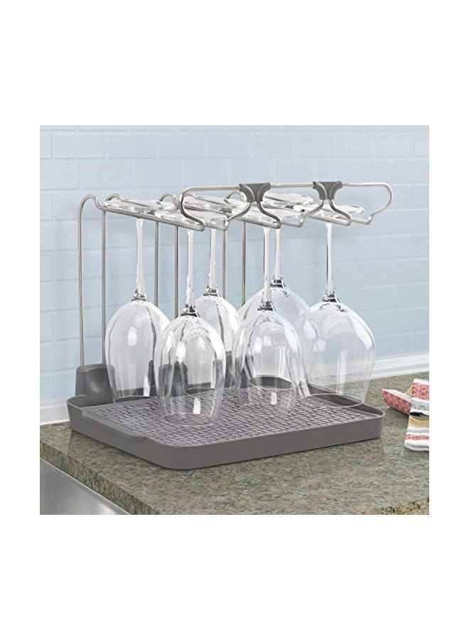 بولدير رف تجفيف الزجاج فضي 13.25x10.15x12بوصة - Image 3