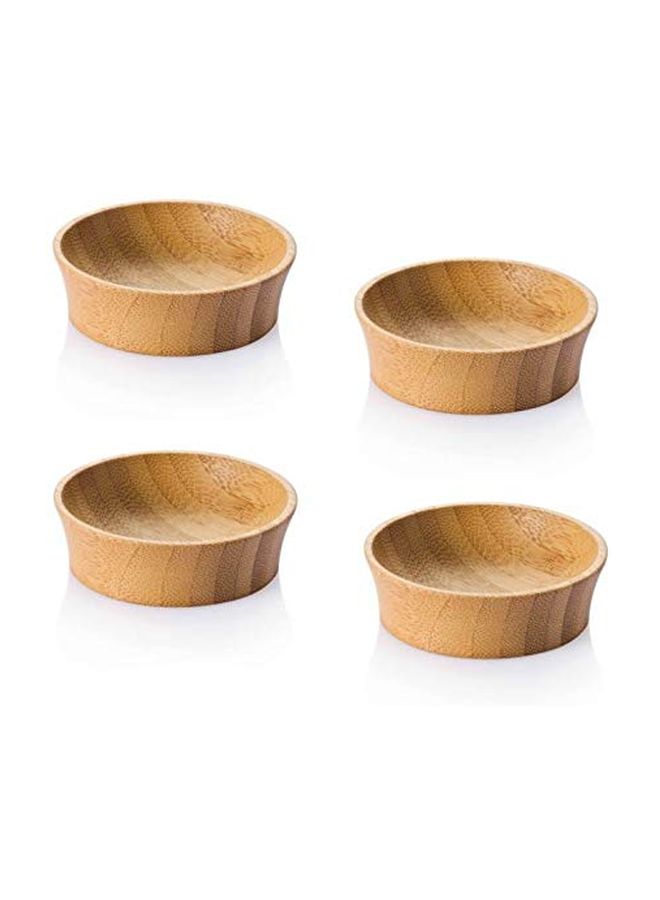 Bambu 4-Piece Reusable Bamboo Condiment Cups Beige 2.4x2.4x0.8inch  - Image 2