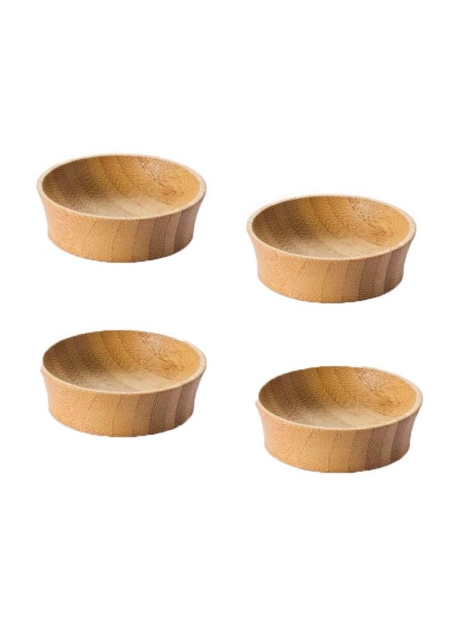 Bambu 4-Piece Reusable Bamboo Condiment Cups Beige 2.4x2.4x0.8inch  - Image 1