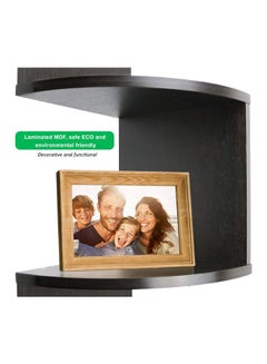 Greenco Wall Mount Corner Shelf Espresso 7.75x7.75x48.5inch  - Image 3
