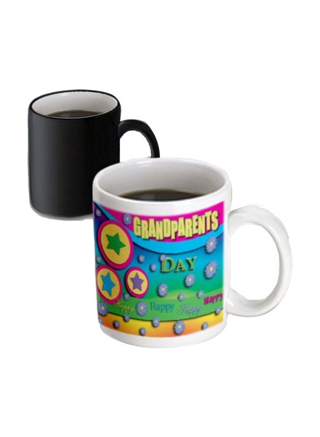 3Dروز طقم مجات من السيراميك مكون من قطعتين أبيض/أخضر/أصفر - Image 1