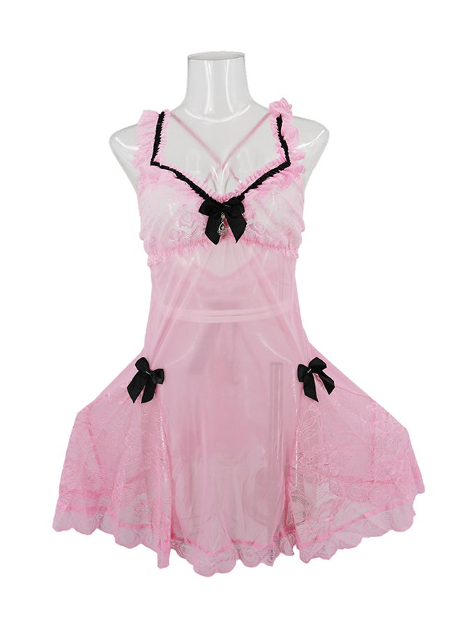 Trendy Sleeveless Nightdress Pink - Image 1