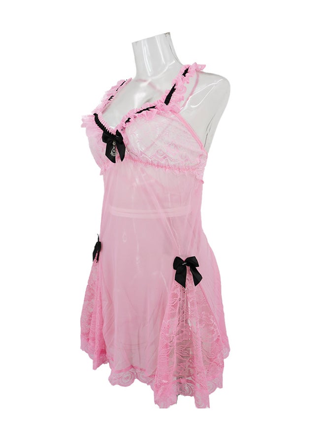 Trendy Sleeveless Nightdress Pink - Image 3