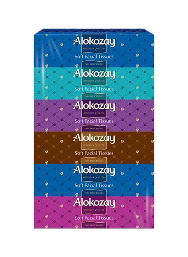 Alokozay Soft Facial Tissues, 100-Piece (Pack Of 6) White - Image 2