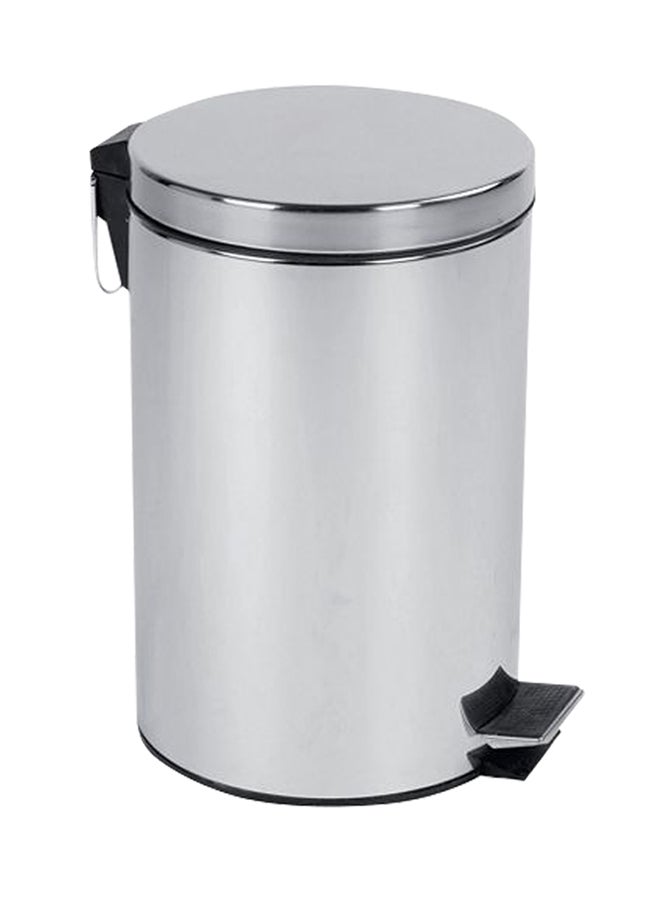 Generic Stainless Steel Pedal Round Bin Silver 20Liters 