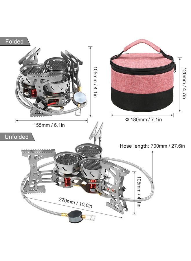 Generic Windproof Foldable Backpacking Stove For Outdoor Camping 18x12x18cm  - Image 5