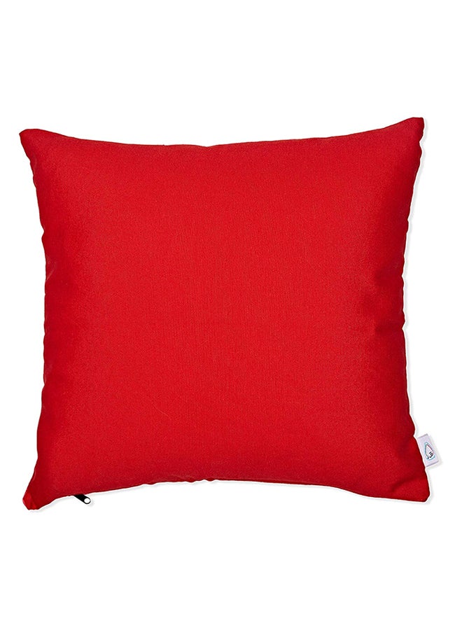 ألوان غطاء وسادة مطبوع أحمر/أبيض 40x40سم - Image 2