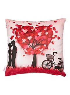 Alwan Printed Cushion Cover Red/White 40x40cm  - Image 1