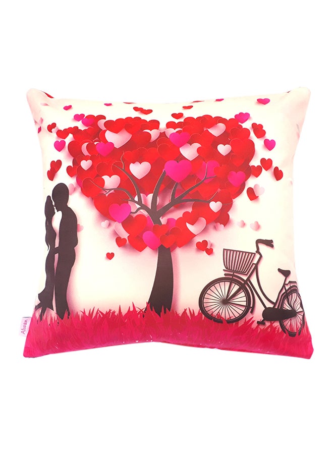 Alwan 3-Piece Cushion Covers Set Red/White 40x40cm - Image 2
