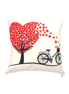 Alwan 3-Piece Cushion Covers Set Red/White 40x40cm  - Image 4