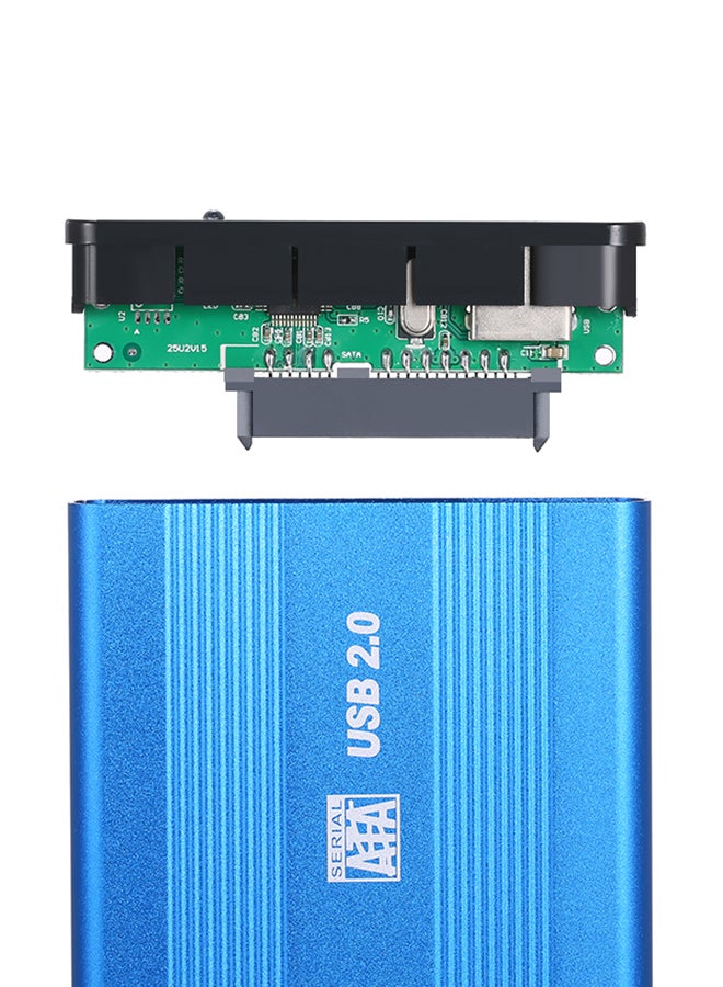 USB To Sata HDD Converter Enclosure Case With Accessory Blue/Black/Silver  - Image 4
