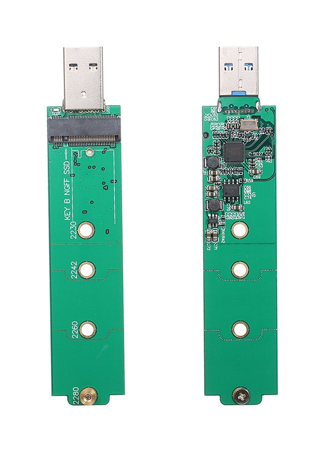 NGFF SSD Type-A Enclosure With Screw Driver Black/Silver/Green - Image 3