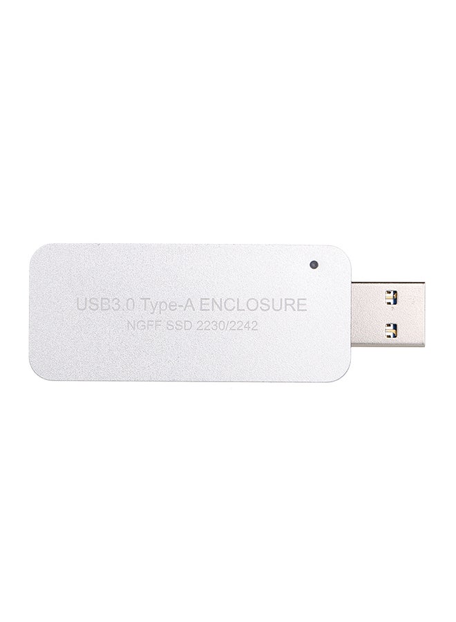 SSD Portable Type-A Enclosure With Screw Driver White/Silver/Green  - Image 3