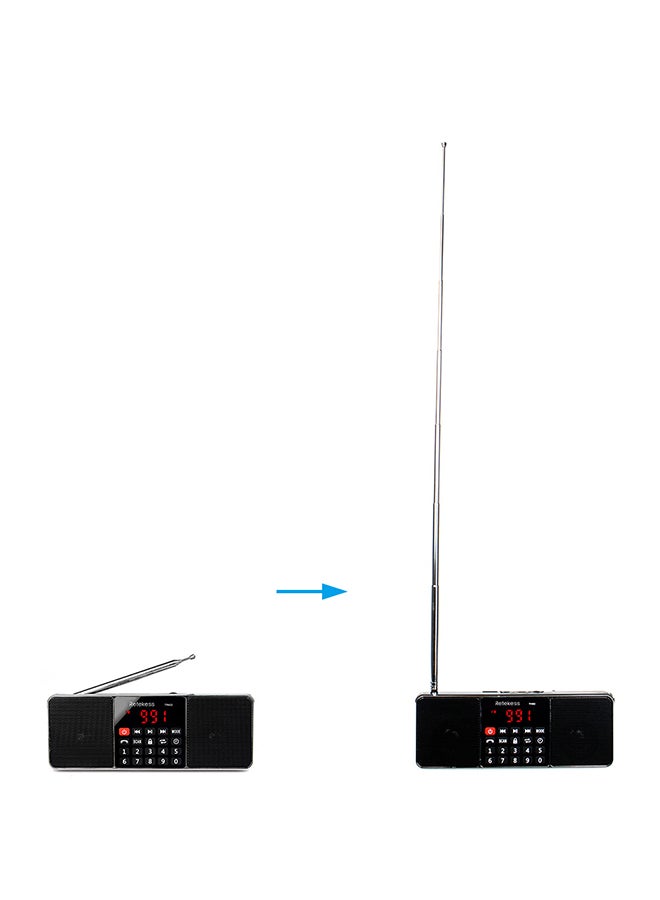 ريتيكيس جهاز استقبال متعدد النطاق طراز Tr602 ودعم البث الإذاعي FM / AM V5966 أسود - Image 2