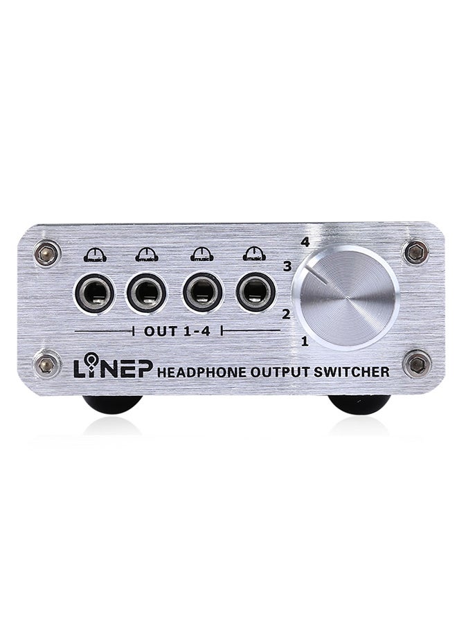A985 Four-In Four-Out Audio Switcher 3.5mm Interface V5497 Black - Image 2