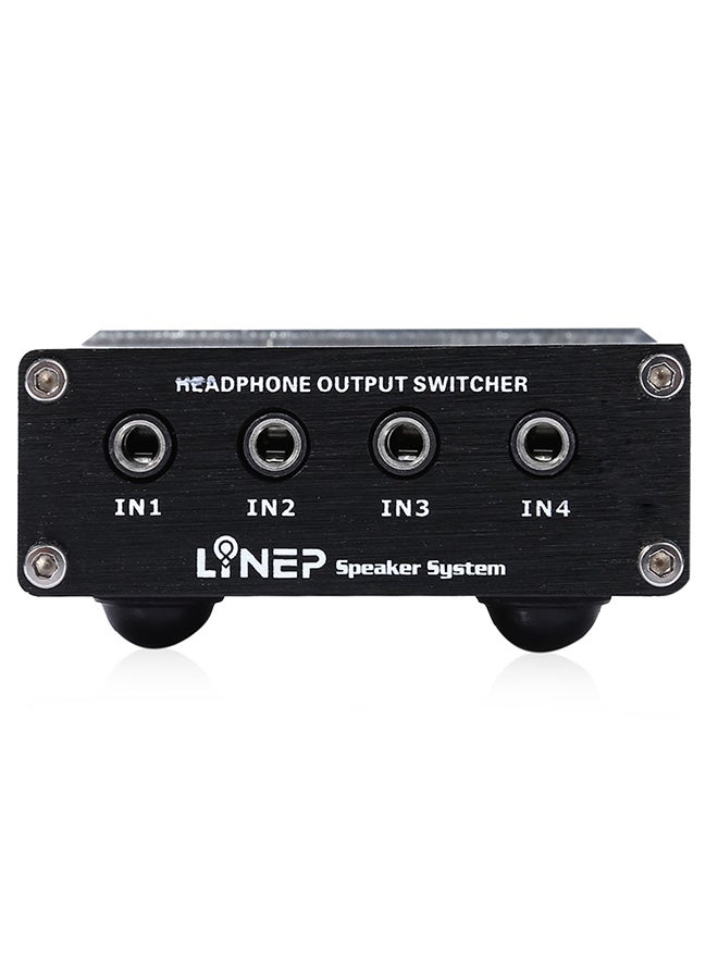 A985 Four-In Four-Out Audio Switcher 3.5mm Interface V5497 Black - Image 3