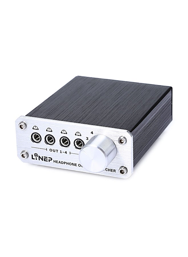 A985 Four-In Four-Out Audio Switcher 3.5mm Interface V5497 Black - Image 1