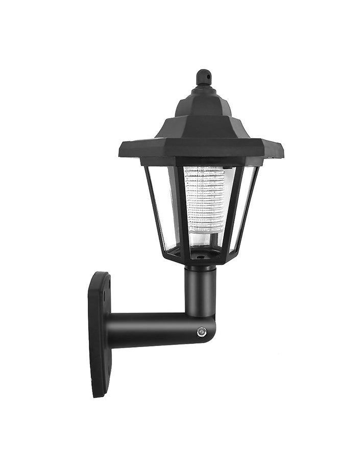 مصباح حائط LED مضاد للماء يعمل بالطاقة الشمسية ومزود بجهاز استشعار أسود - Image 1