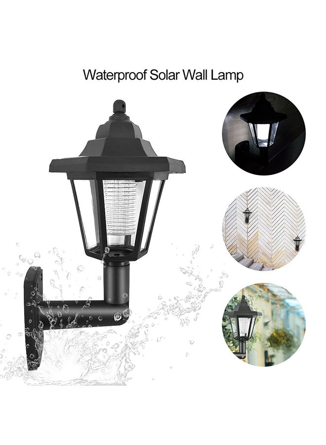 مصباح حائط LED مضاد للماء يعمل بالطاقة الشمسية ومزود بجهاز استشعار أسود - Image 2