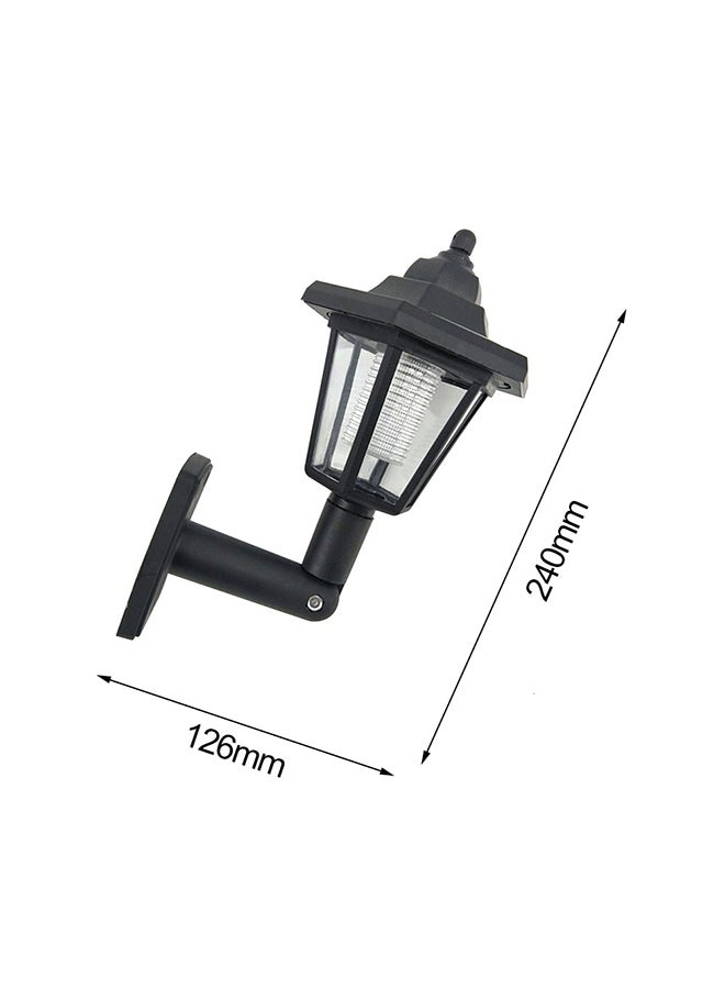 مصباح حائط LED مضاد للماء يعمل بالطاقة الشمسية ومزود بجهاز استشعار أسود - Image 3