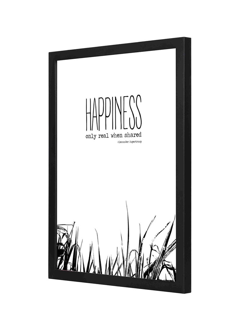 LOWHA Wooden Frame Happiness Only Real When Sha Wall Art Green/Black 33x43cm - Image 1