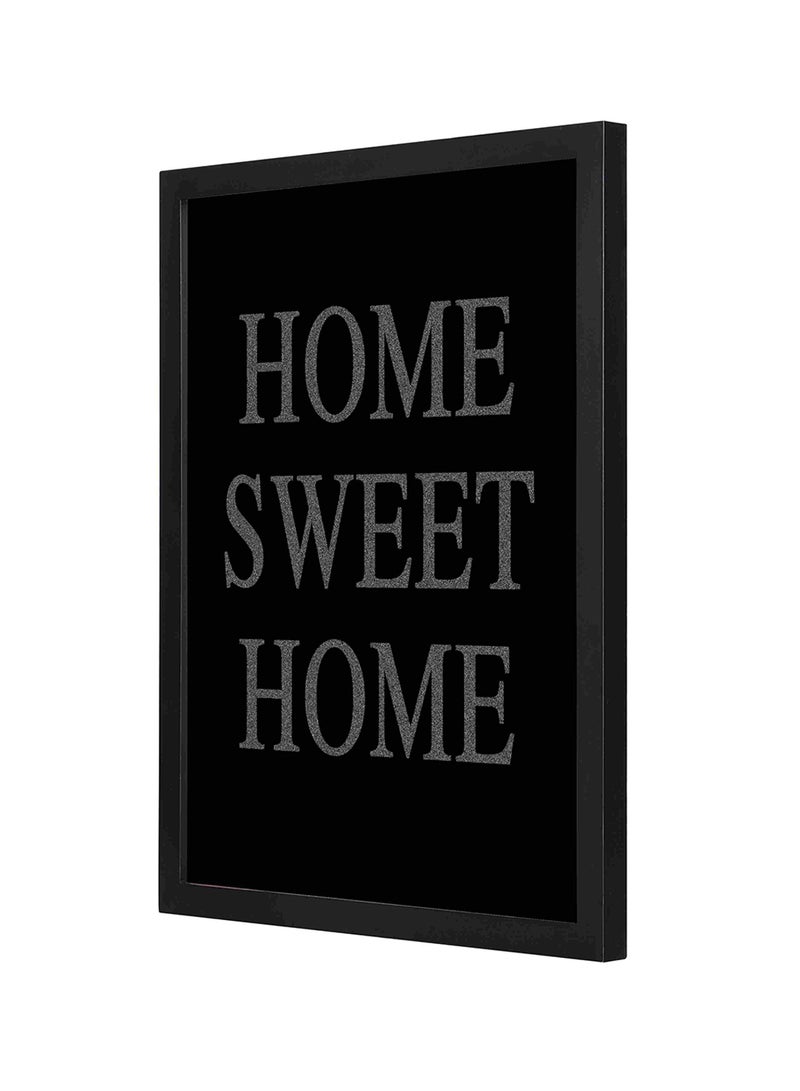 LOWHA Wooden Frame Home Sweet Home Wall Art Multicolour 33x43cm - Image 1