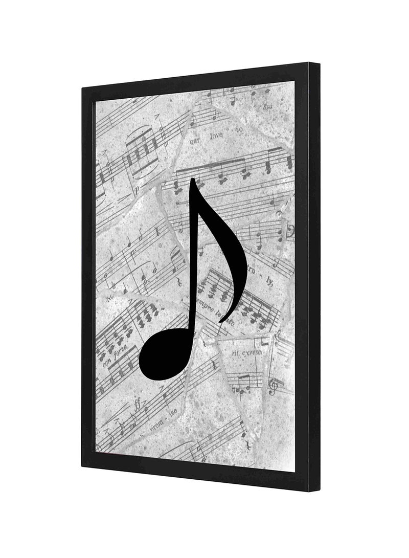 لوحة فنية جدارية بإطار خشبي تعبر عن نغمة موسيقية متعدد الألوان 33 x 43سم - Image 1