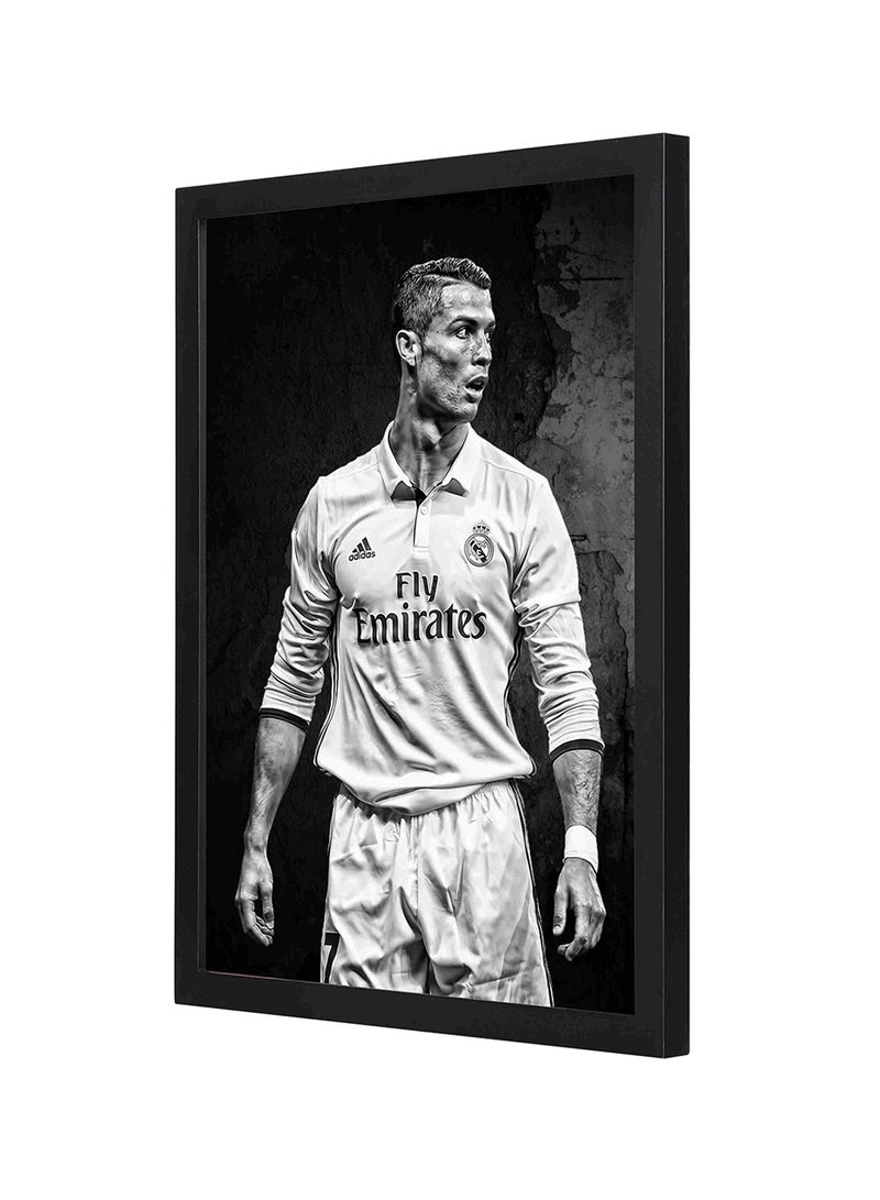 LOWHA Ronaldo Wooden Frame Wall Art Painting Black/White 33 x 43cm  - Image 1