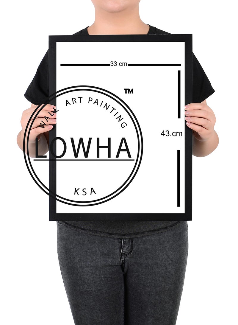 LOWHA Text Printed Wooden Wall Art Multicolour 33 x 43cm - Image 2