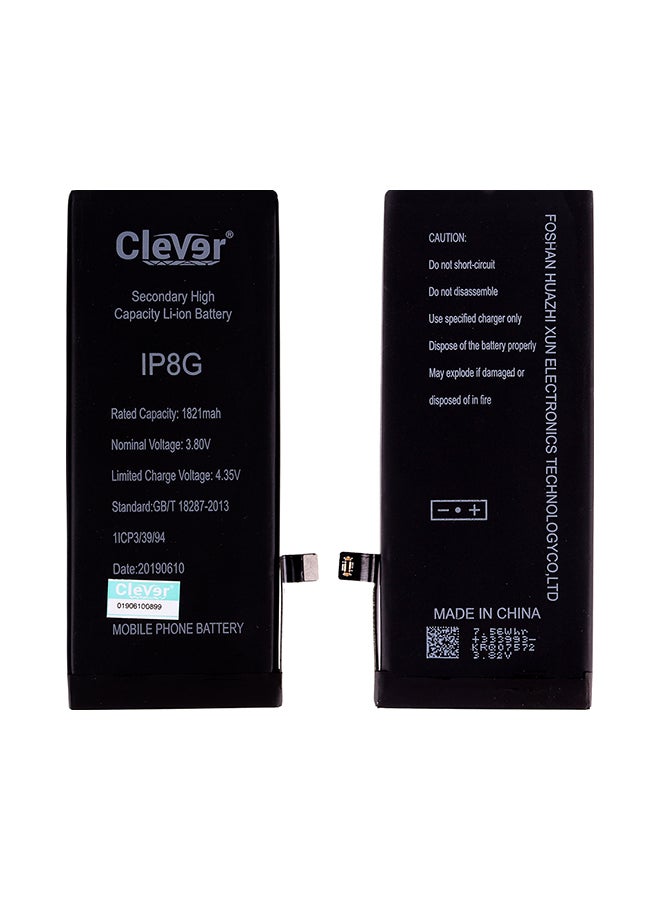 clever - 1821.0 mAh Replacement Battery For Apple iPhone 8G Black - Image 1