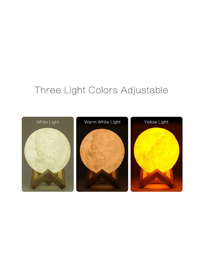Led Lunar Air Humidifier 3D Moon Lamp White  - Image 4