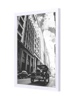 LOWHA Wooden Frame Cars On The Road Wall Painting Multicolour 33x43cm 