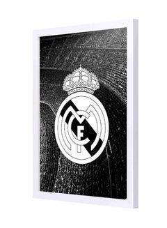 LOWHA Wooden Frame Real Madrid Wall Painting Black 33x43centimeter 