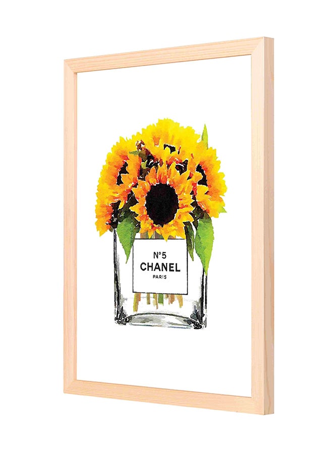 LOWHA No 5 Chanel Paris Parfum Wooden Wall Art Painting Multicolour 33 x 43cm 