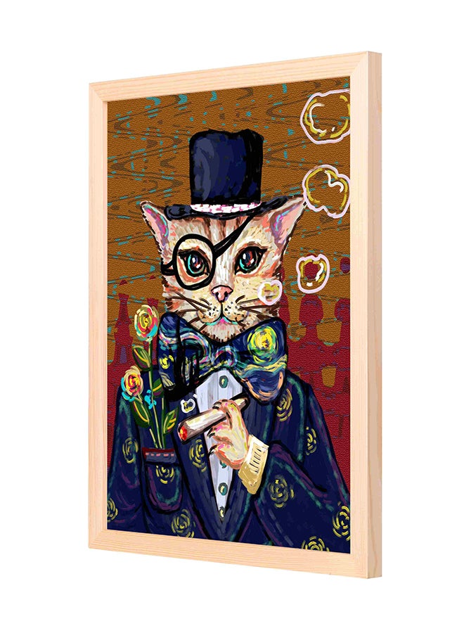 LOWHA Imitation Oil Wooden Frame Wall Art Multicolour 33 x 43cm