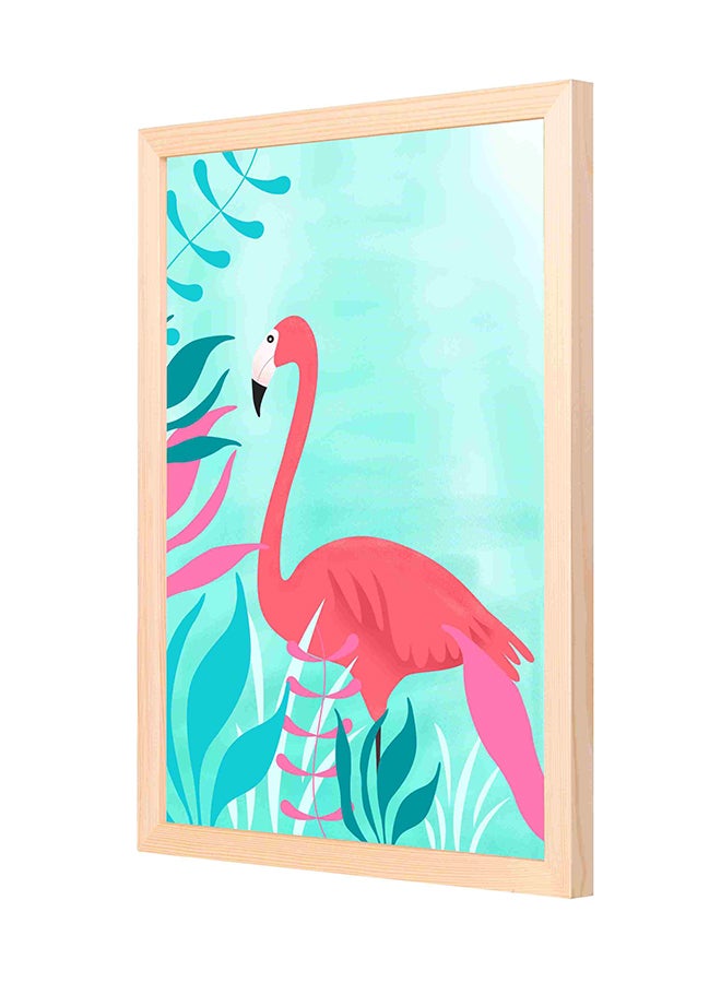 لوحة فنية بإطار من الخشب بتصميم يعبر عن أوراق الشجر في فصل الربيع أبيض/ أسود 33x43سم