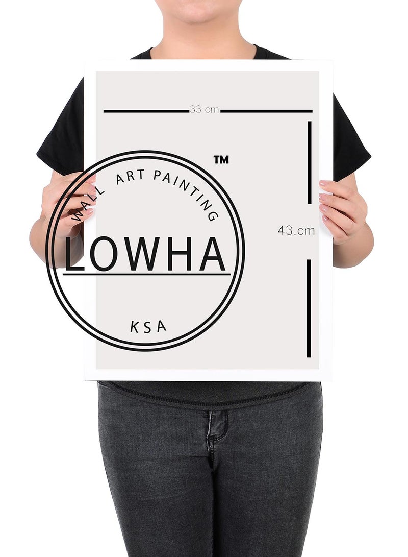 LOWHA Just Run Wooden Framed Wall Art Painting Multicolour 33x43cm - Image 2