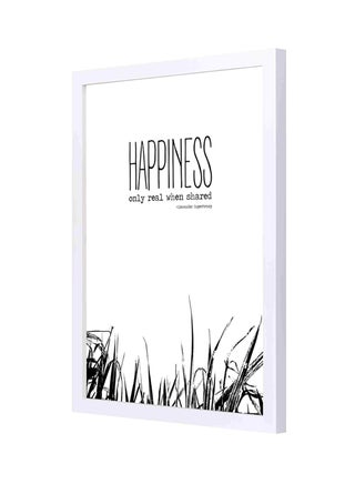 Wooden Frame Happiness Only Real When Sha Wall Art Multicolour 33x43cm - v1580726057/N34156660A_1